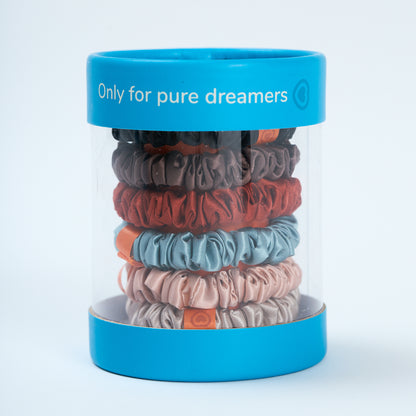 silk skinny hair tie set_silkberry_set of 6_front