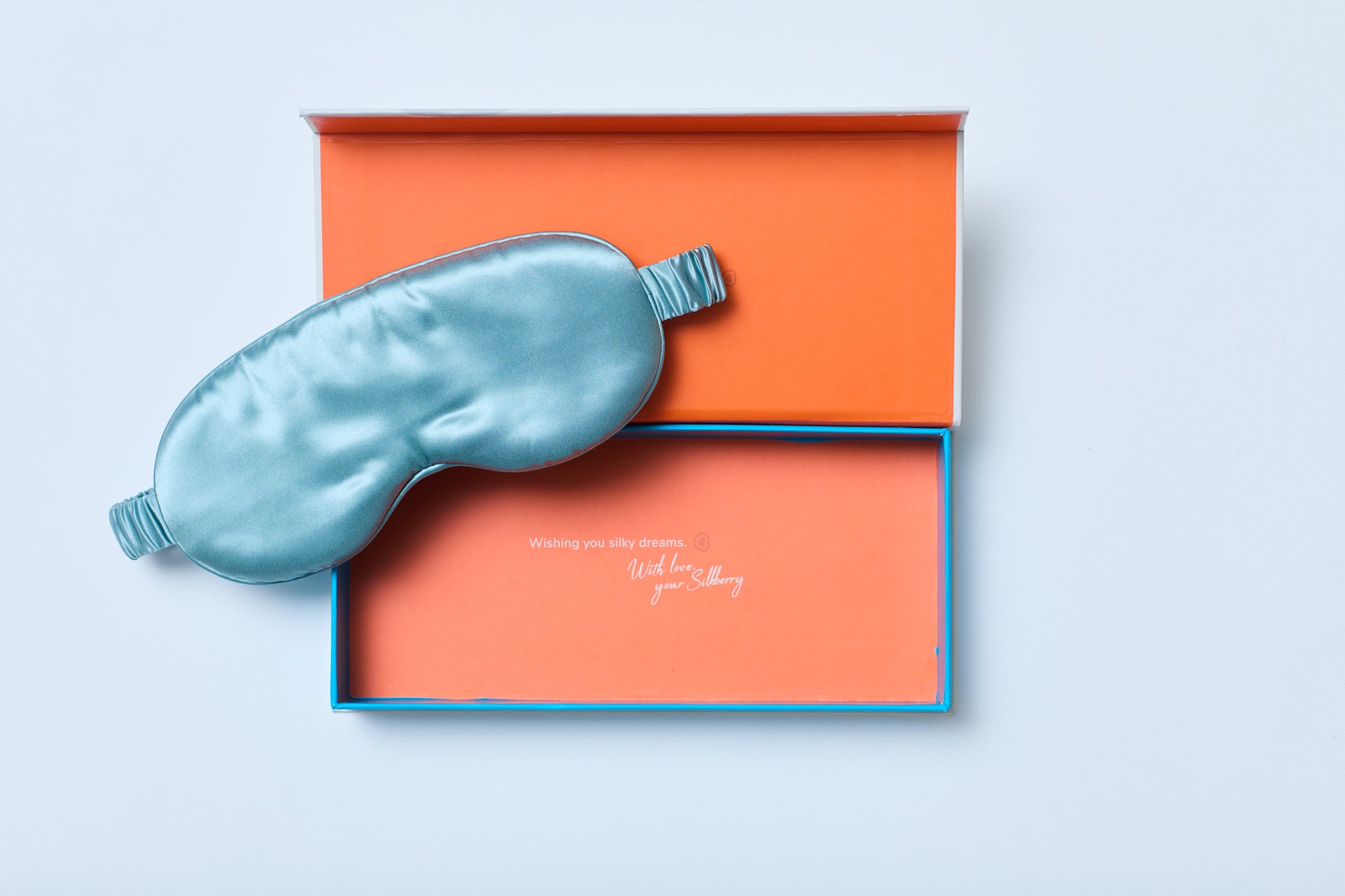 silk sleeping mask_sky blue_side 